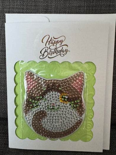 Birthday cards- Diamond collection - Cats magnet